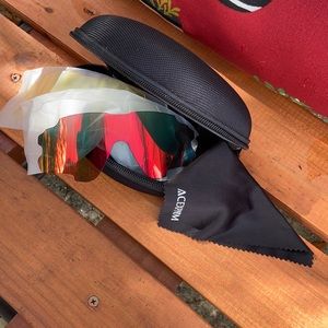 Acexpnm Sunglasses Lenses in Clear, Yellow, Orange, Cleaning Cloth and Case!